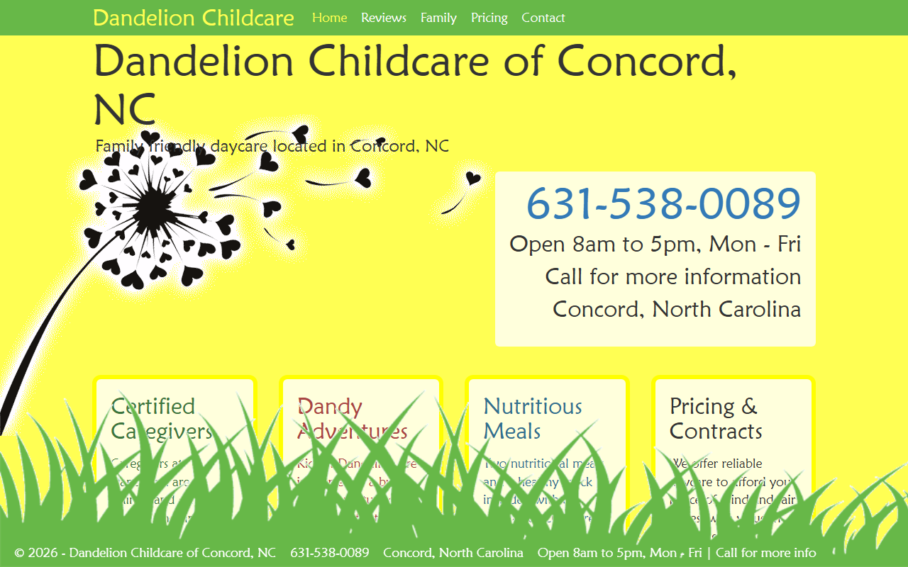 Screenshot of dandelionchildcare.com