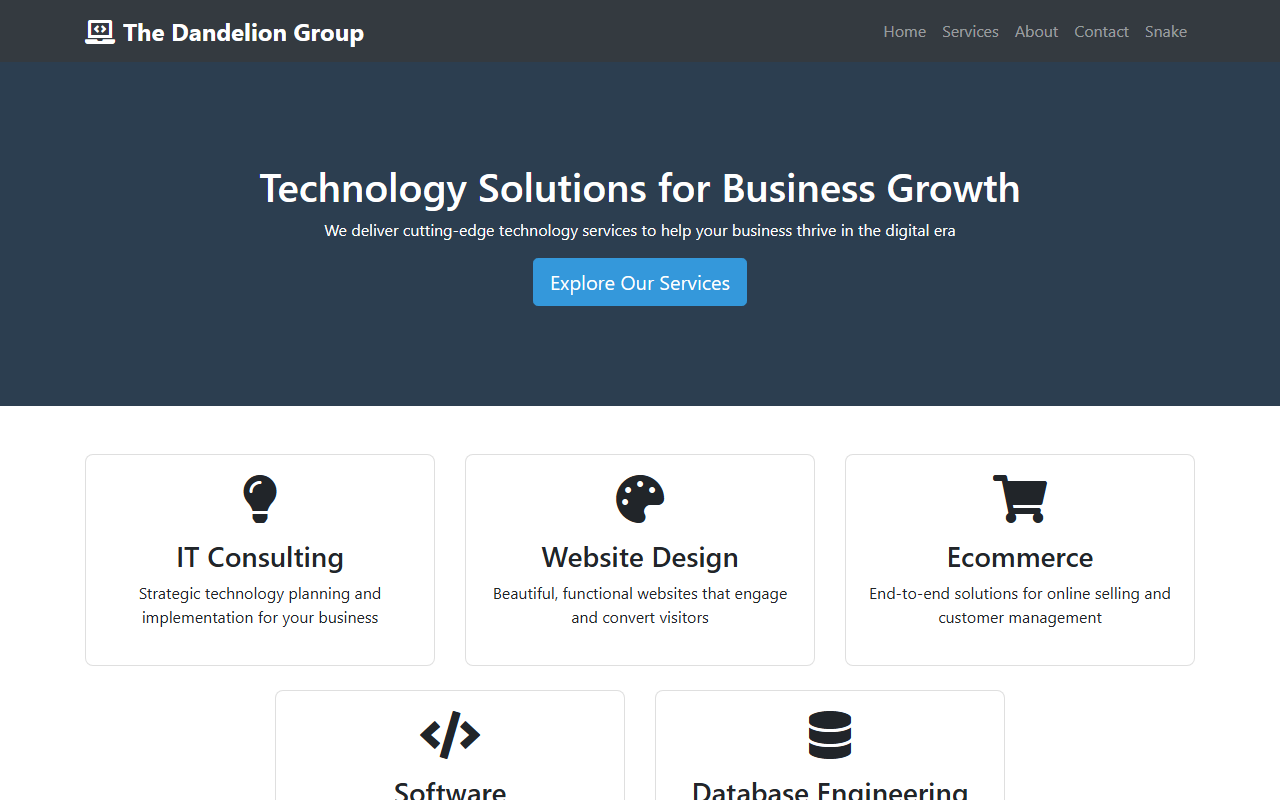 Screenshot of thedandeliongroup.com